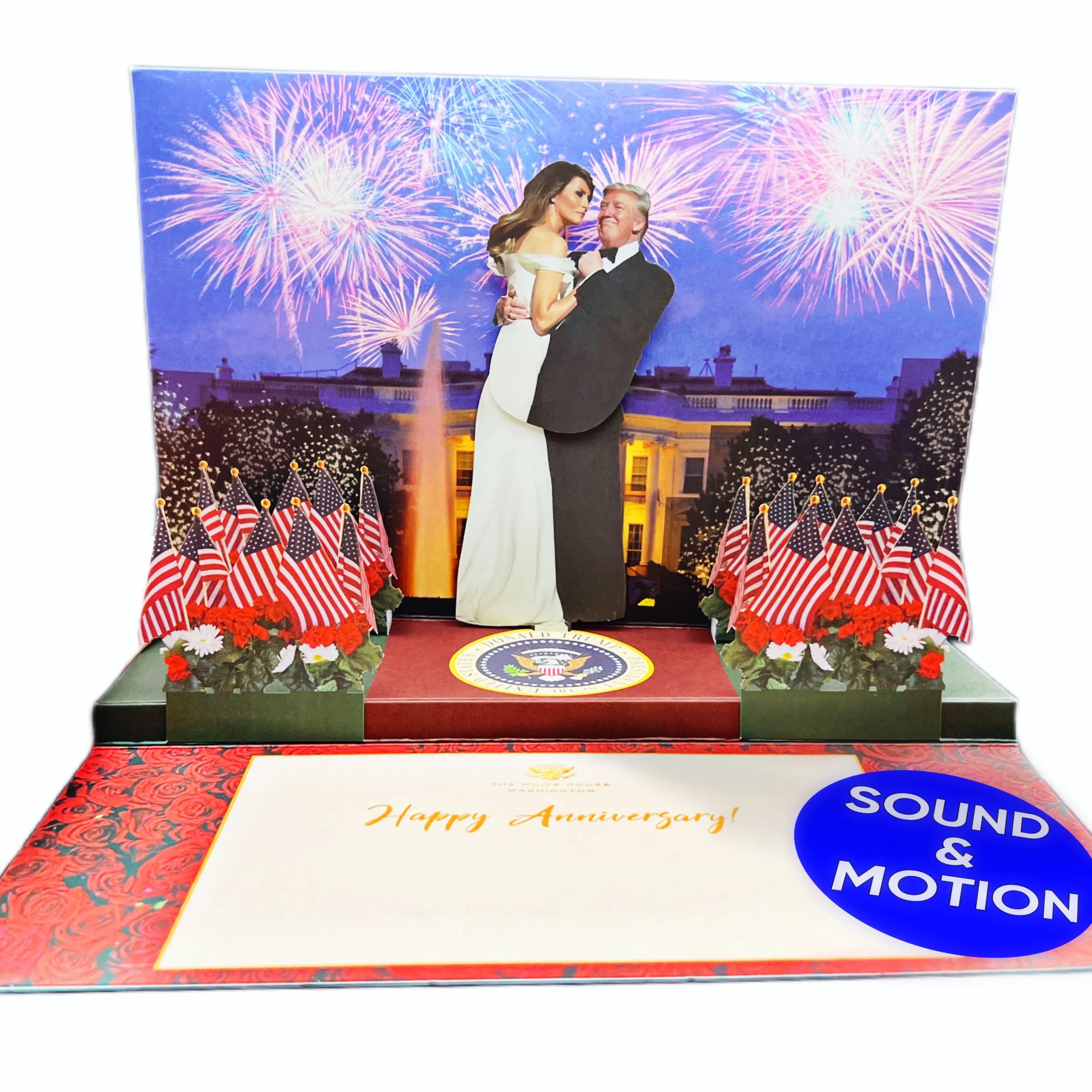 Donald & Melania Pop Up Dancing Anniversary Card